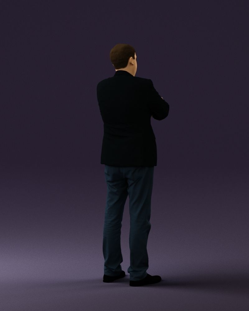 Man in black top jeans 0565 3D Print Ready 3D print model_15