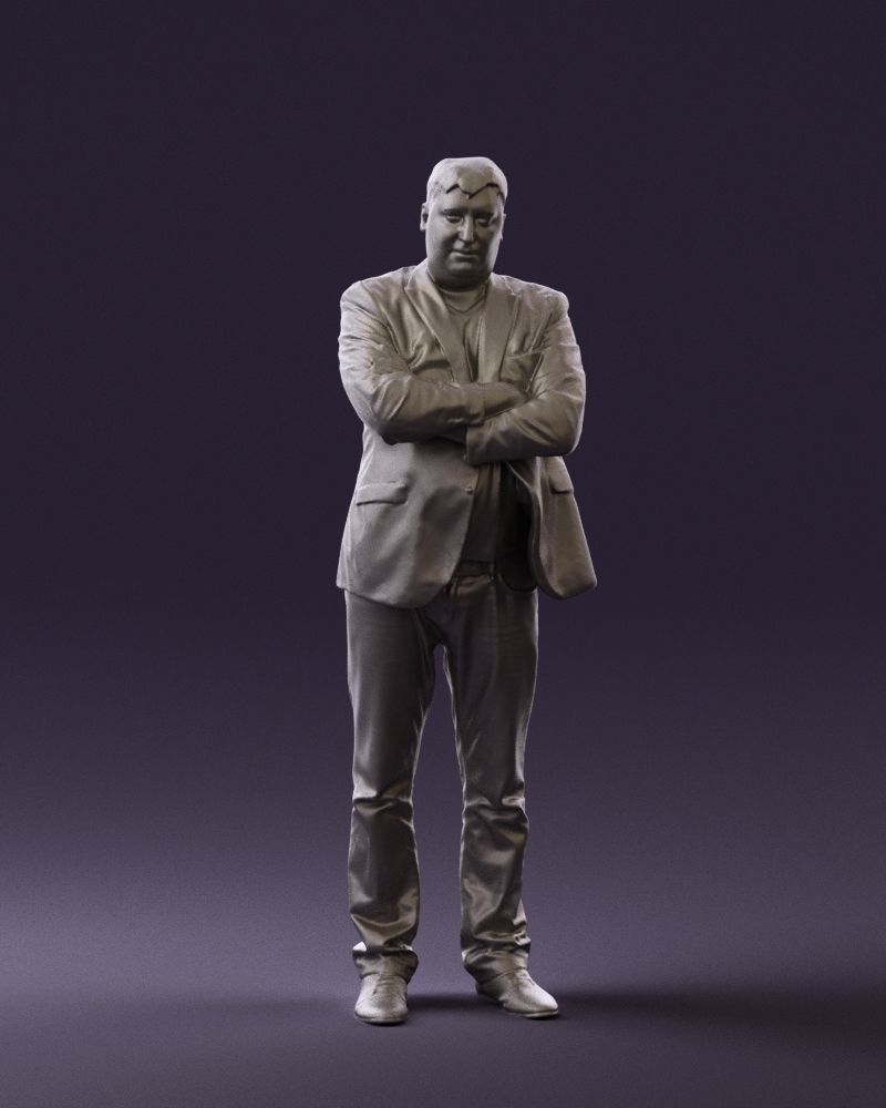 Man in black top jeans 0565 3D Print Ready 3D print model_1