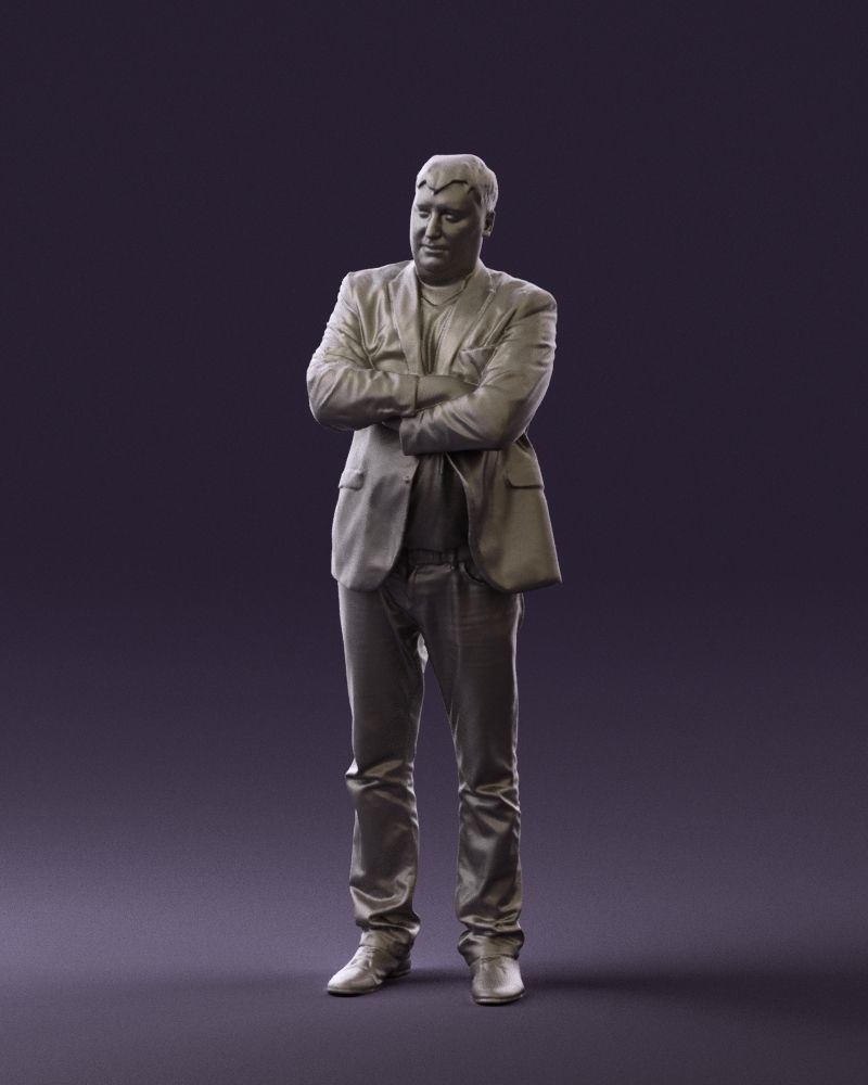 Man in black top jeans 0565 3D Print Ready 3D print model_31