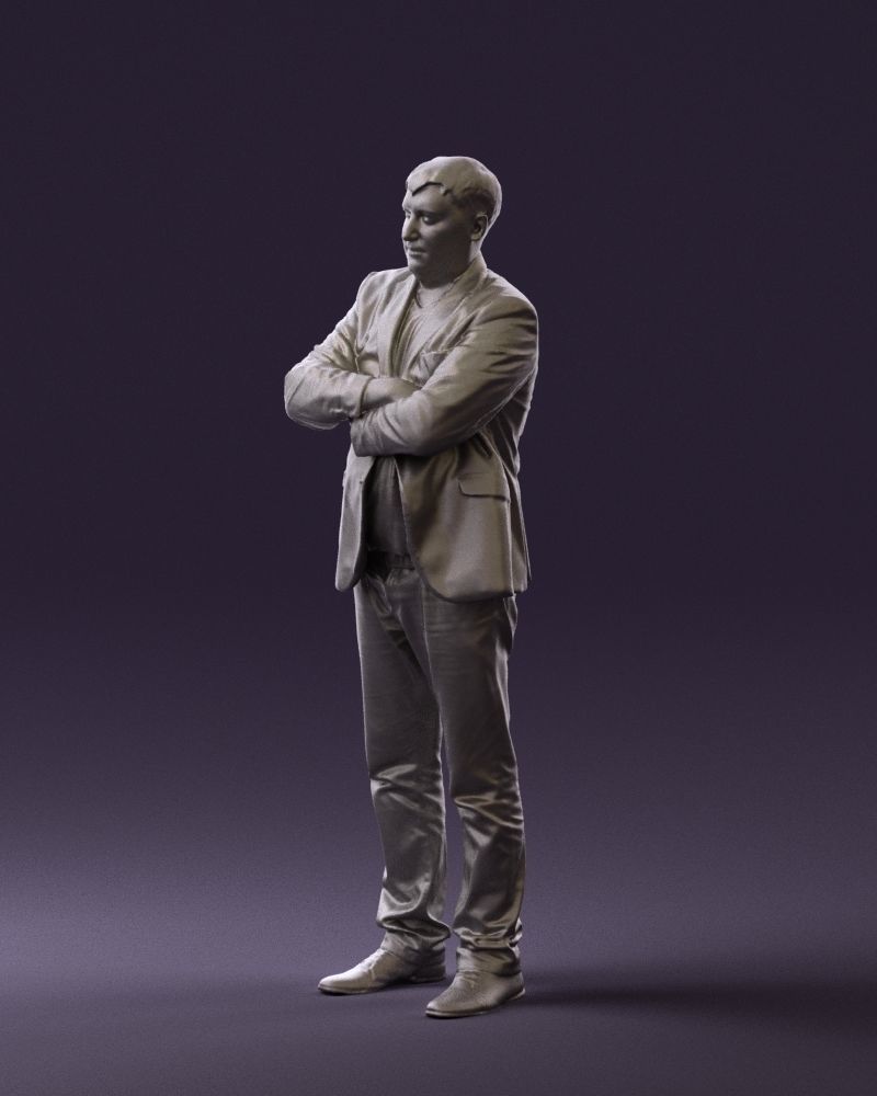 Man in black top jeans 0565 3D Print Ready 3D print model_28