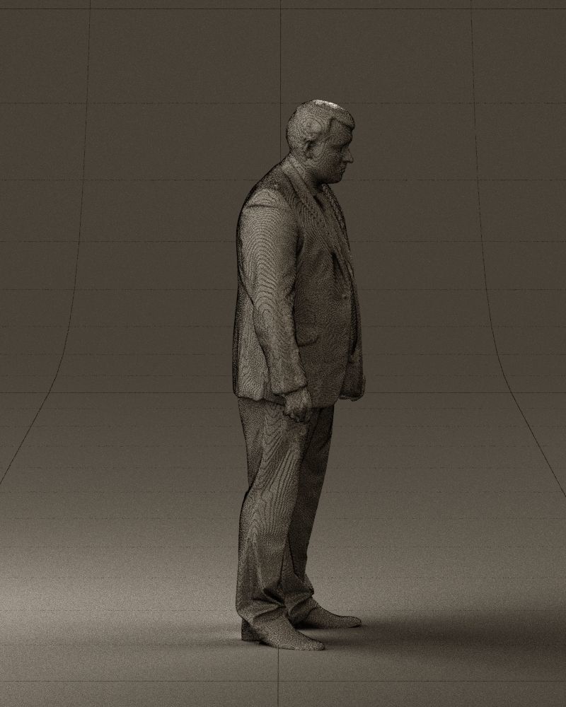 Man in blue suit 0566 3D Print Ready 3D print model_11