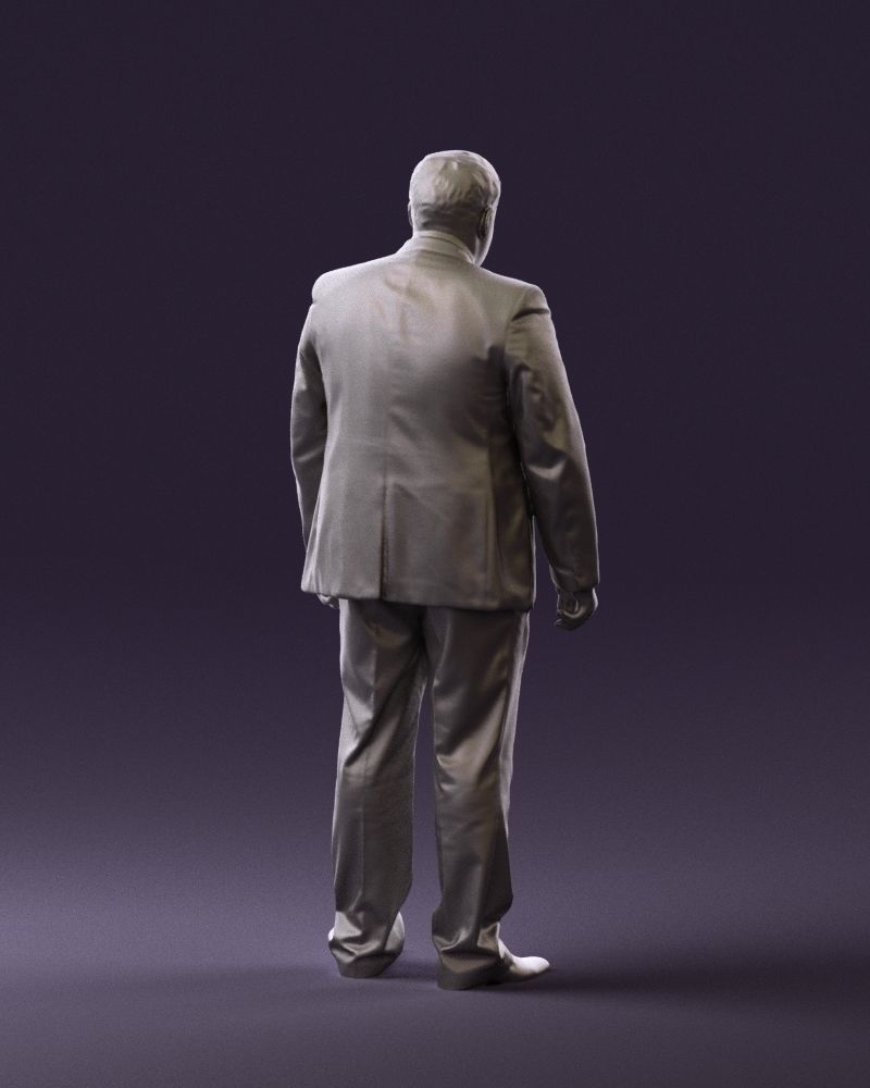 Man in blue suit 0566 3D Print Ready 3D print model_16