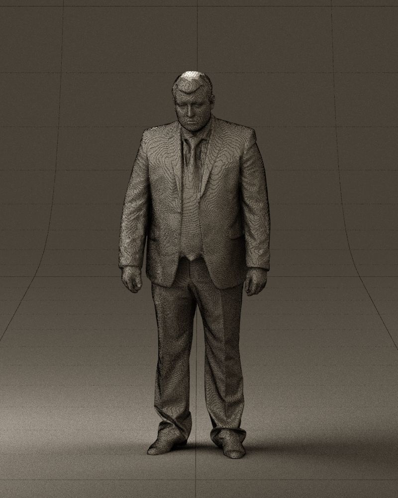 Man in blue suit 0566 3D Print Ready 3D print model_32