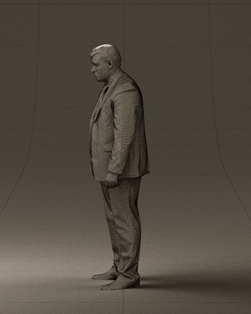 Man in blue suit 0566 3D Print Ready 3D print model_26