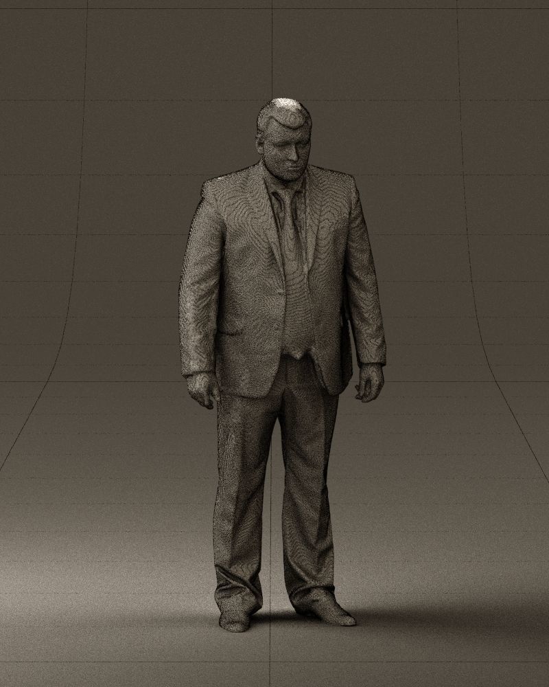 Man in blue suit 0566 3D Print Ready 3D print model_2