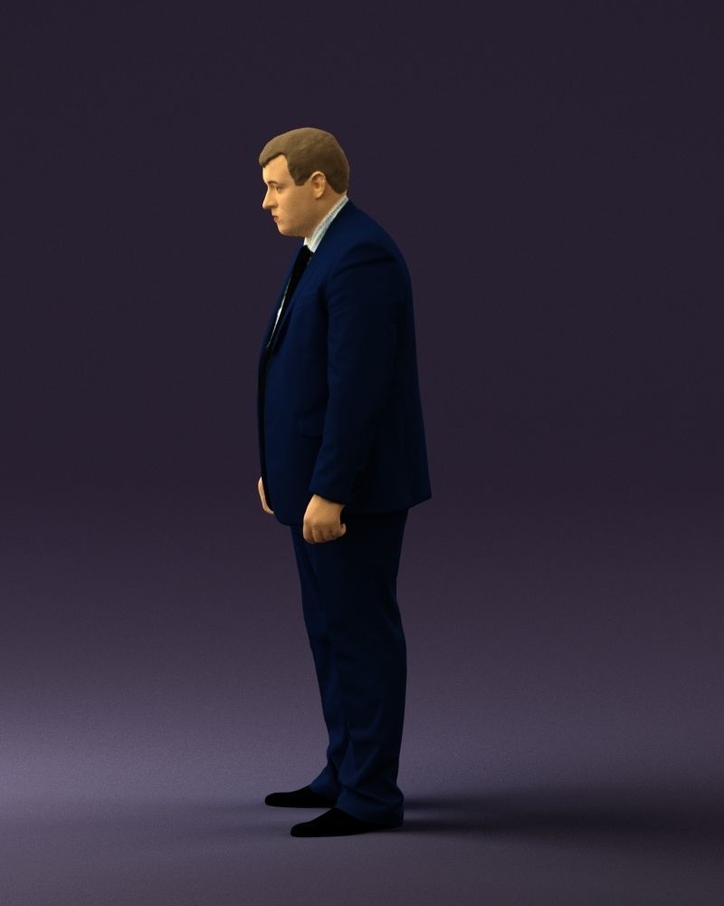 Man in blue suit 0566 3D Print Ready 3D print model_24