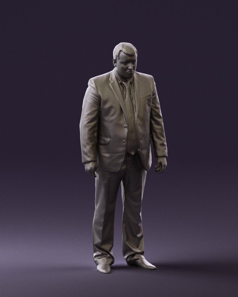 Man in blue suit 0566 3D Print Ready 3D print model_4