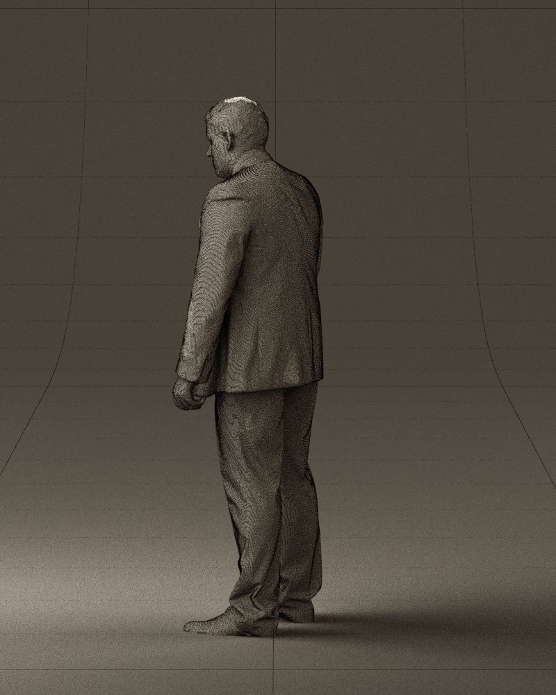 Man in blue suit 0566 3D Print Ready 3D print model_23