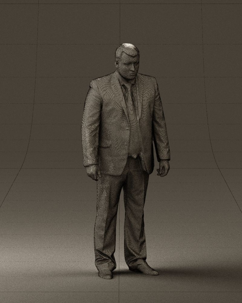 Man in blue suit 0566 3D Print Ready 3D print model_5