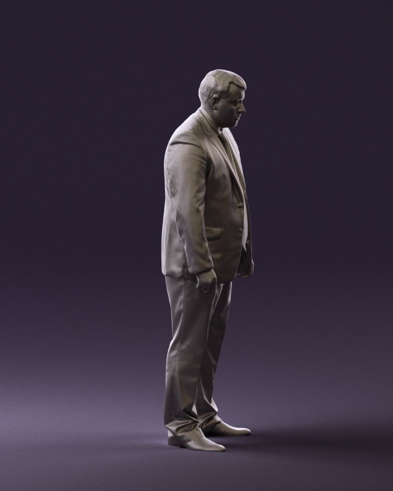 Man in blue suit 0566 3D Print Ready 3D print model_10