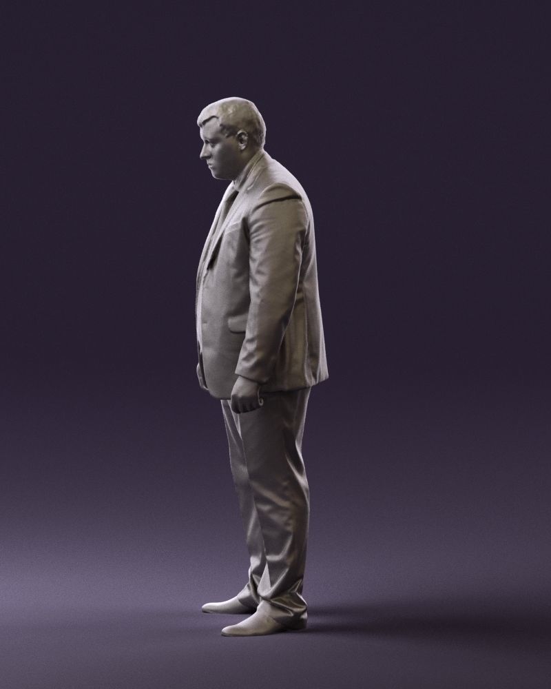 Man in blue suit 0566 3D Print Ready 3D print model_25