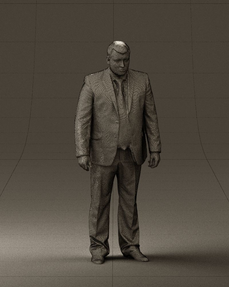 Man in blue suit 0566 3D Print Ready 3D print model_38