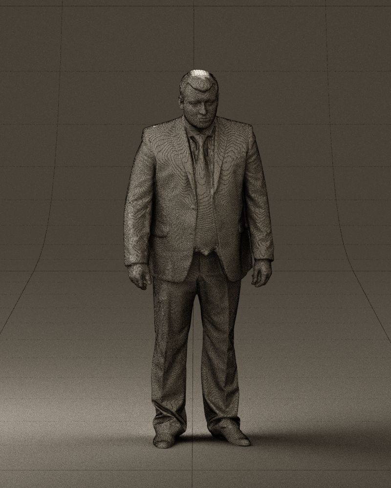 Man in blue suit 0566 3D Print Ready 3D print model_35