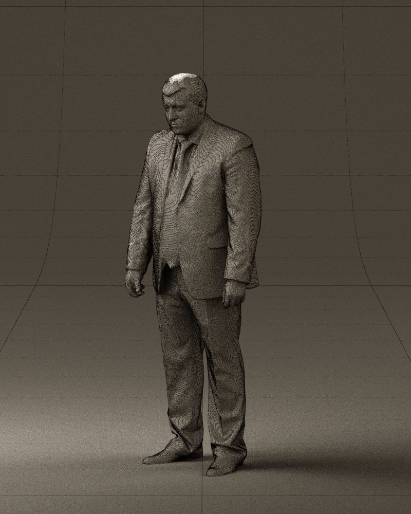 Man in blue suit 0566 3D Print Ready 3D print model_29