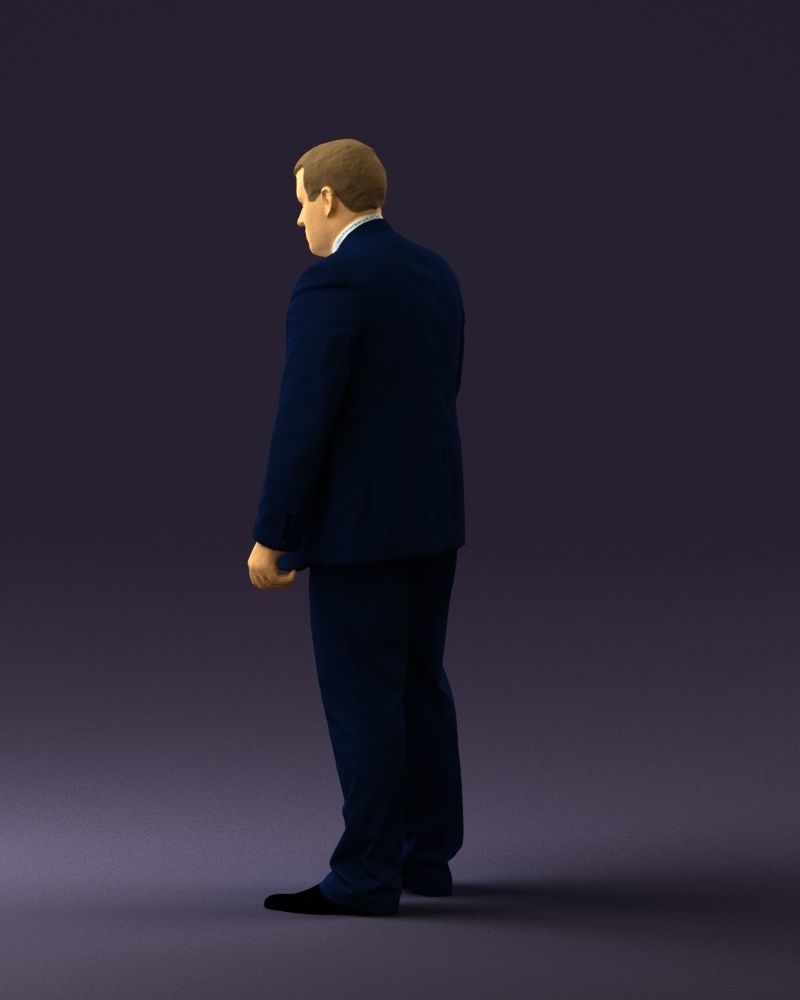 Man in blue suit 0566 3D Print Ready 3D print model_21