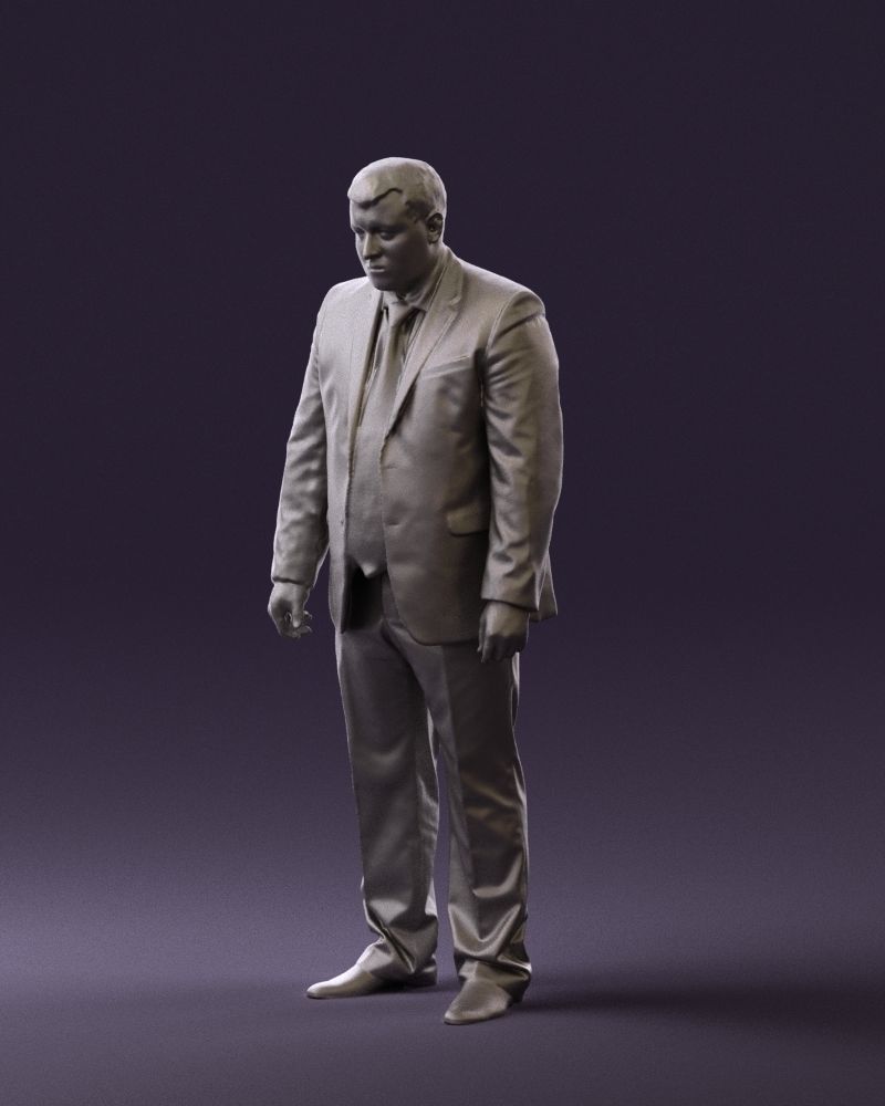 Man in blue suit 0566 3D Print Ready 3D print model_28