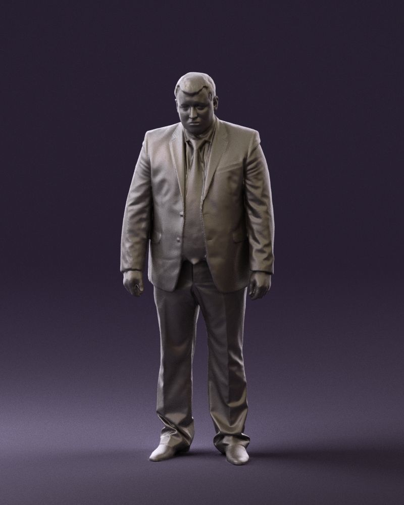 Man in blue suit 0566 3D Print Ready 3D print model_31