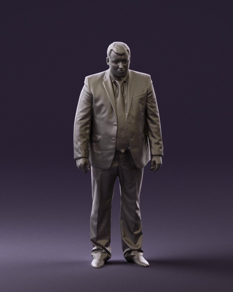 Man in blue suit 0566 3D Print Ready 3D print model_34