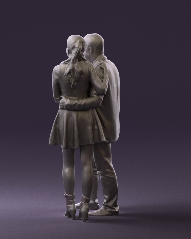 Man and woman in blue dress 0596 3D Print Ready 3D print model_22