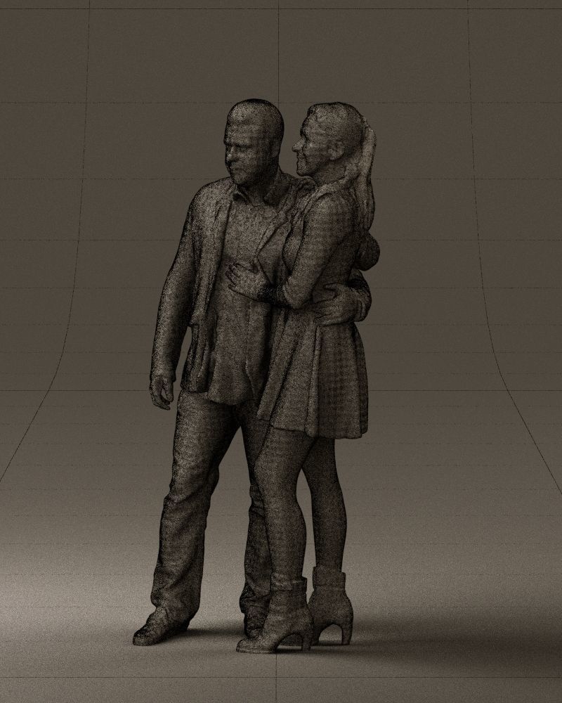 Man and woman in blue dress 0596 3D Print Ready 3D print model_29