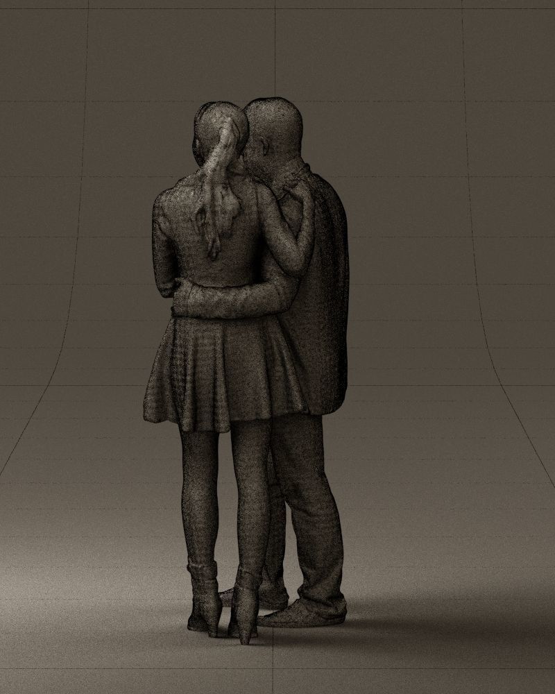 Man and woman in blue dress 0596 3D Print Ready 3D print model_23