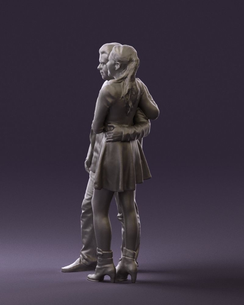 Man and woman in blue dress 0596 3D Print Ready 3D print model_25