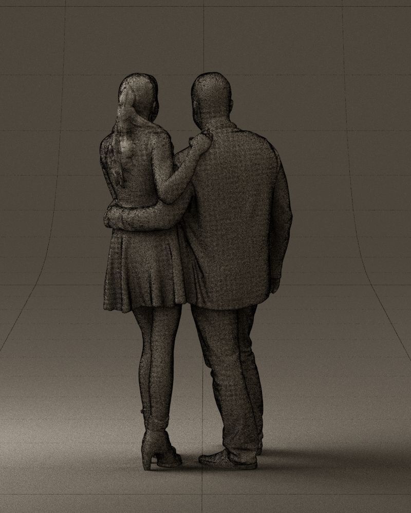 Man and woman in blue dress 0596 3D Print Ready 3D print model_20
