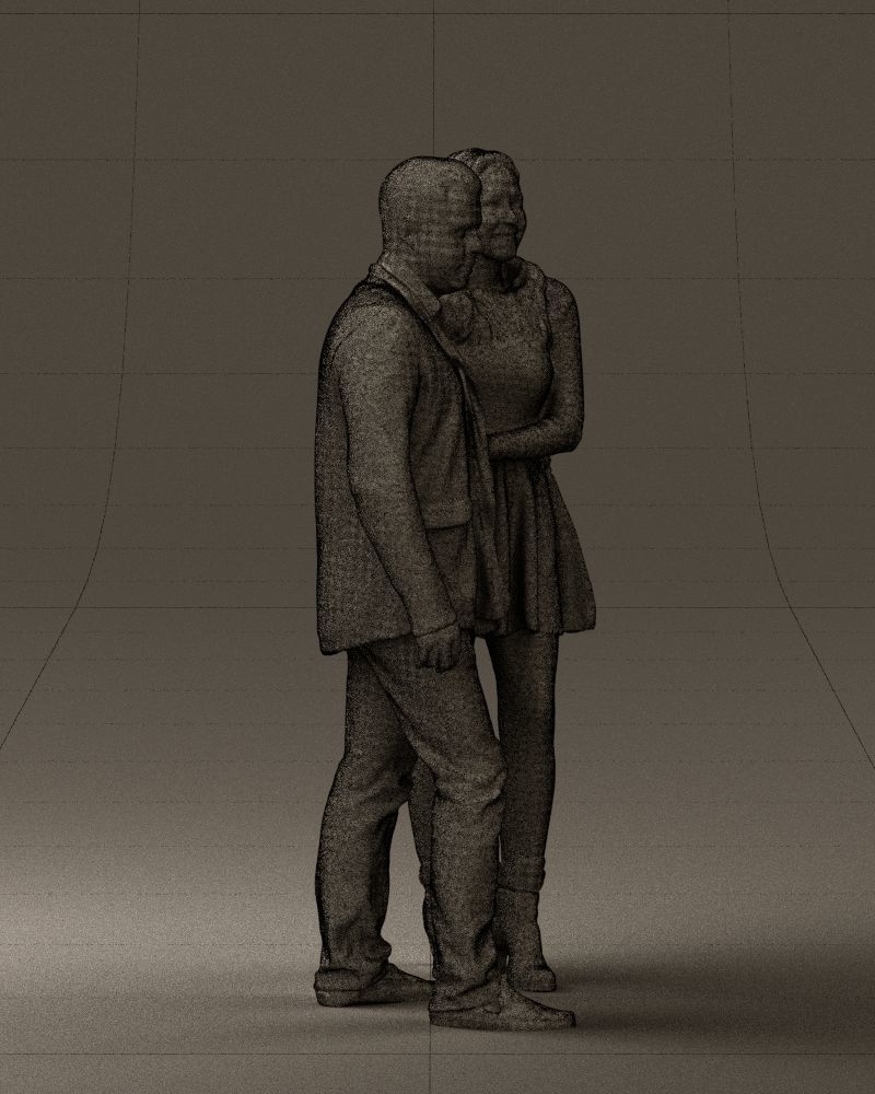 Man and woman in blue dress 0596 3D Print Ready 3D print model_11