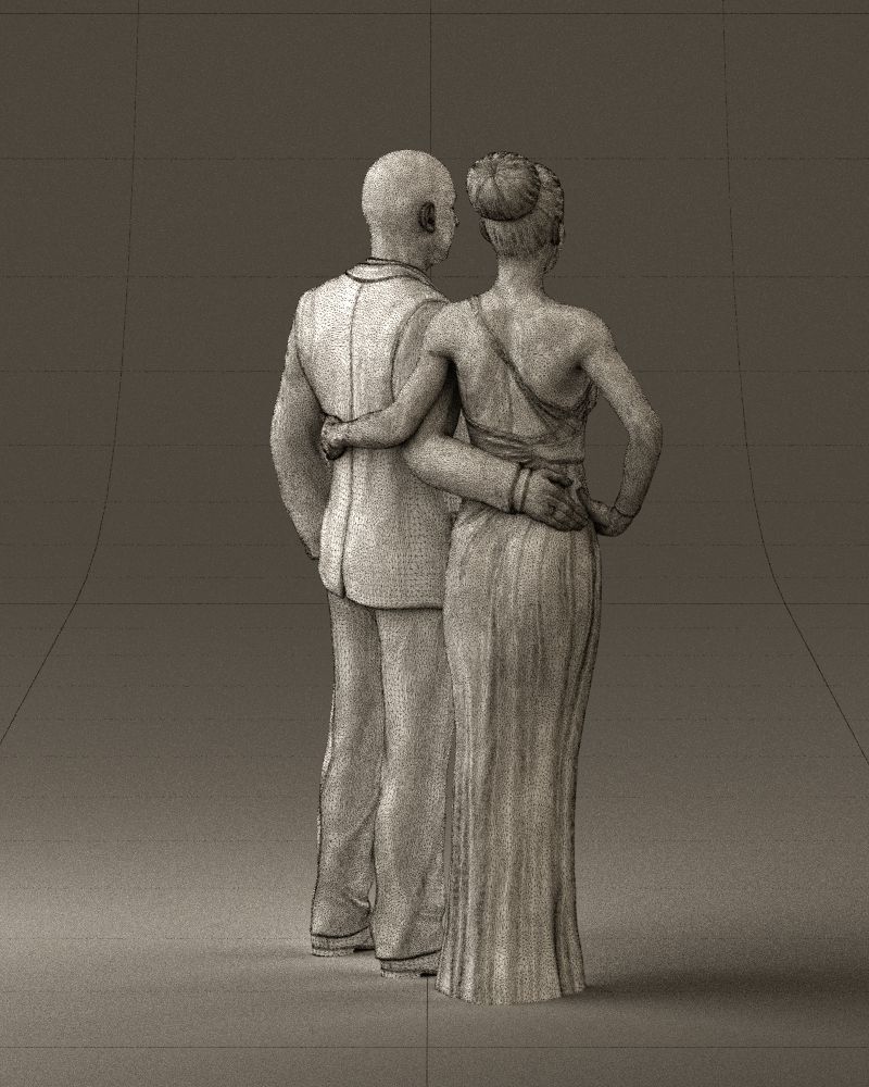 Man and woman in evening dresses  0597 3D model_17