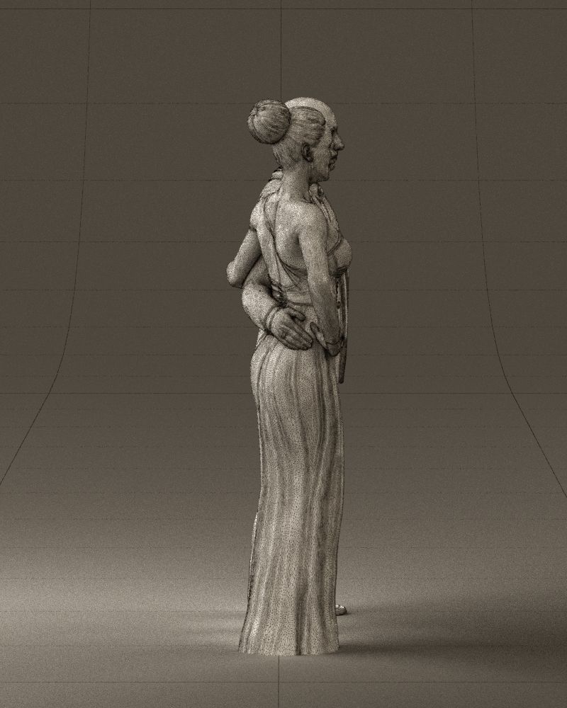 Man and woman in evening dresses  0597 3D model_14