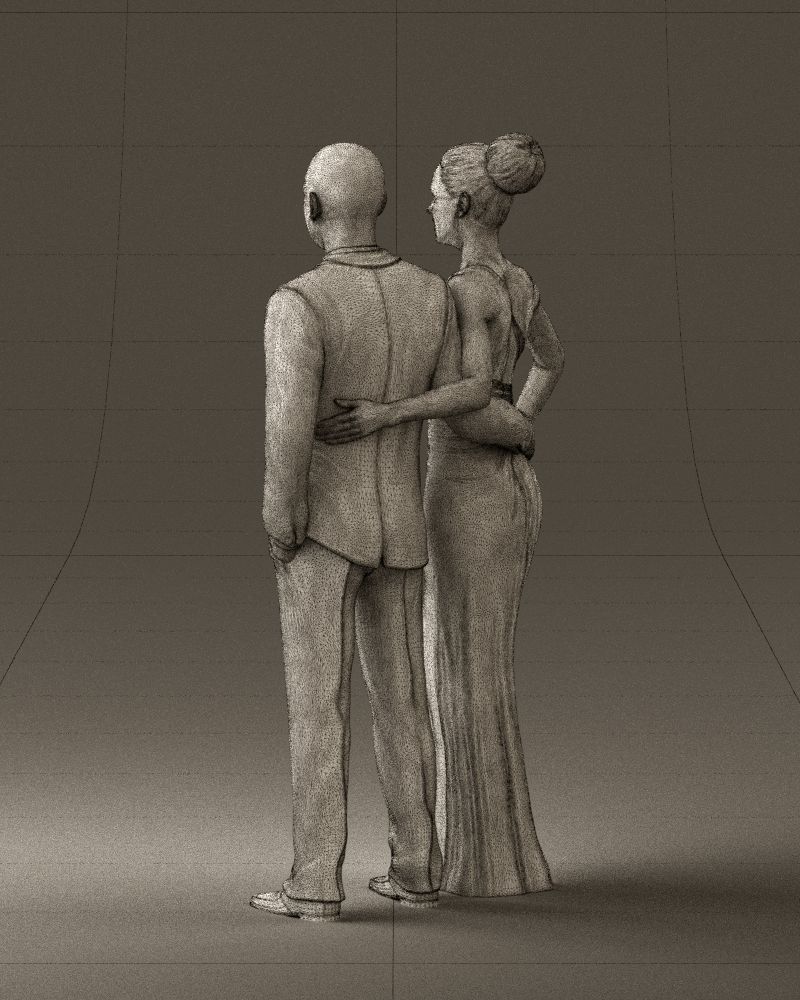 Man and woman in evening dresses  0597 3D model_23