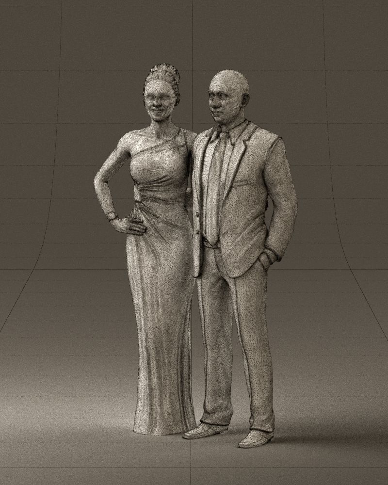 Man and woman in evening dresses  0597 3D model_32