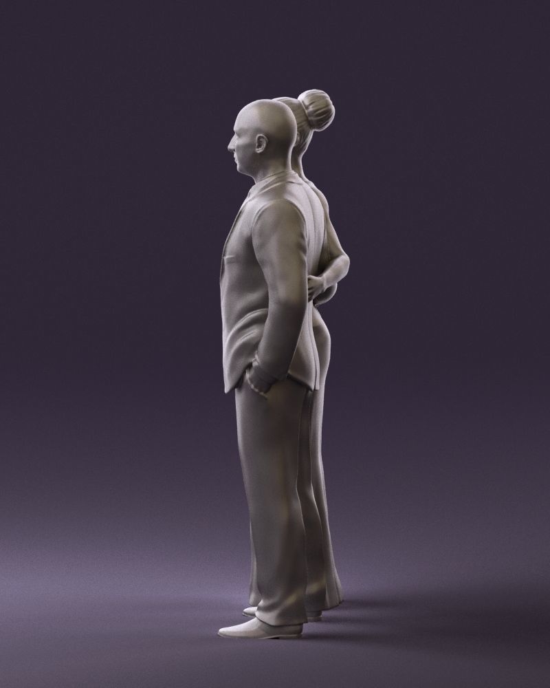 Man and woman in evening dresses  0597 3D model_25