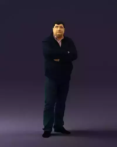 Man in dark blue jacket 0579