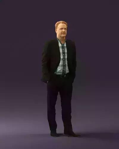 Man in opened suit 0571