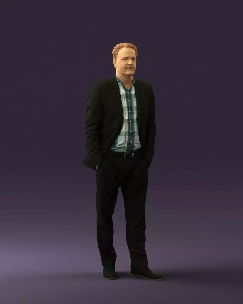 Man in opened suit 0571 3D Print Ready 3D print model