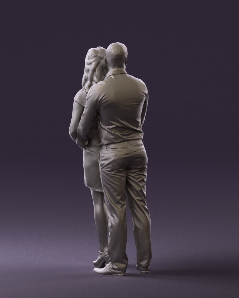 Man hugs pregnant woman 0598 3D Print Ready 3D print model_19
