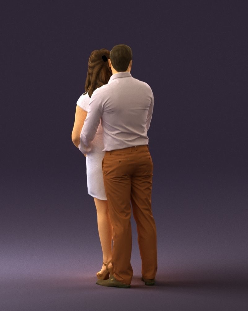 Man hugs pregnant woman 0598 3D Print Ready 3D print model_18