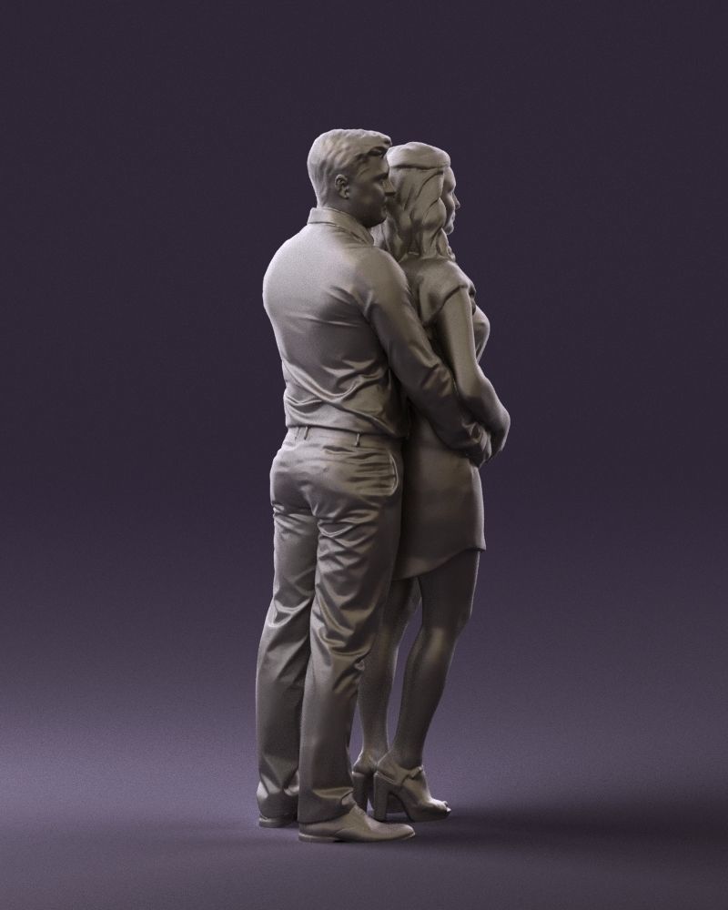Man hugs pregnant woman 0598 3D Print Ready 3D print model_13