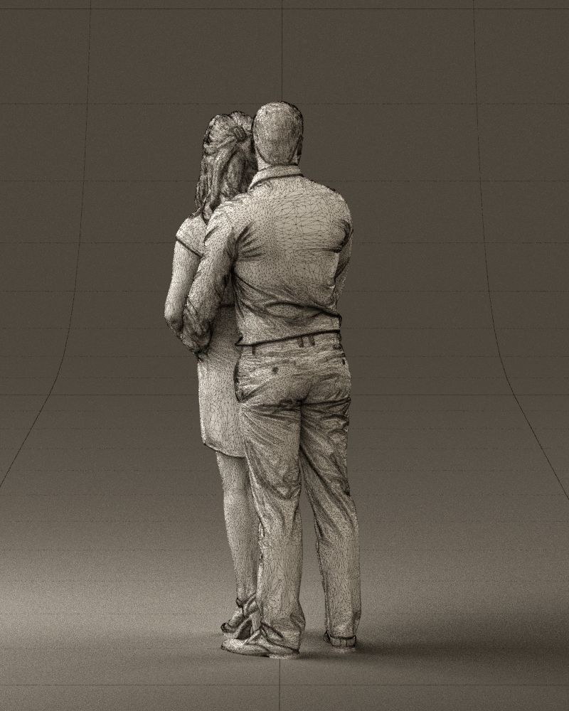 Man hugs pregnant woman 0598 3D Print Ready 3D print model_20