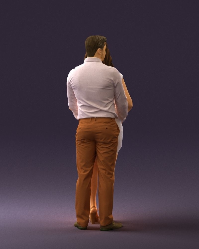 Man hugs pregnant woman 0598 3D Print Ready 3D print model_15