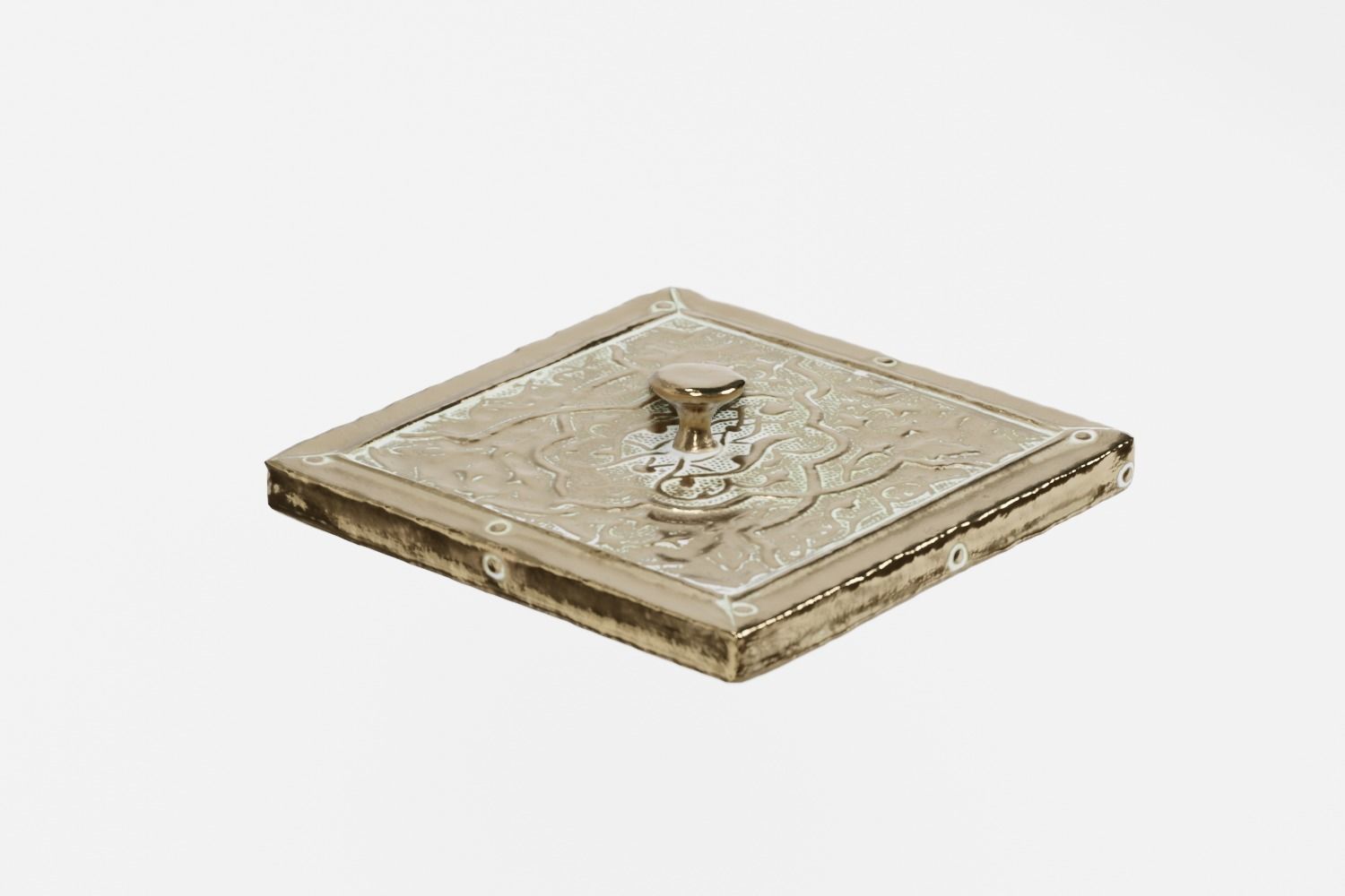 Brass Tea Box Engraved photogrammetry scan PBR 4K textures Low-poly 3D model_8