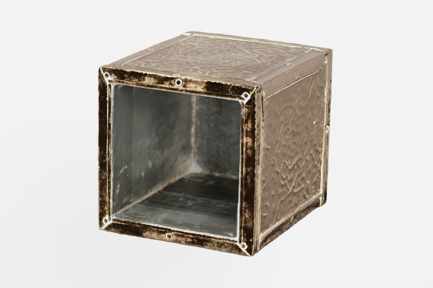 Brass Tea Box Engraved photogrammetry scan PBR 4K textures Low-poly 3D model_6