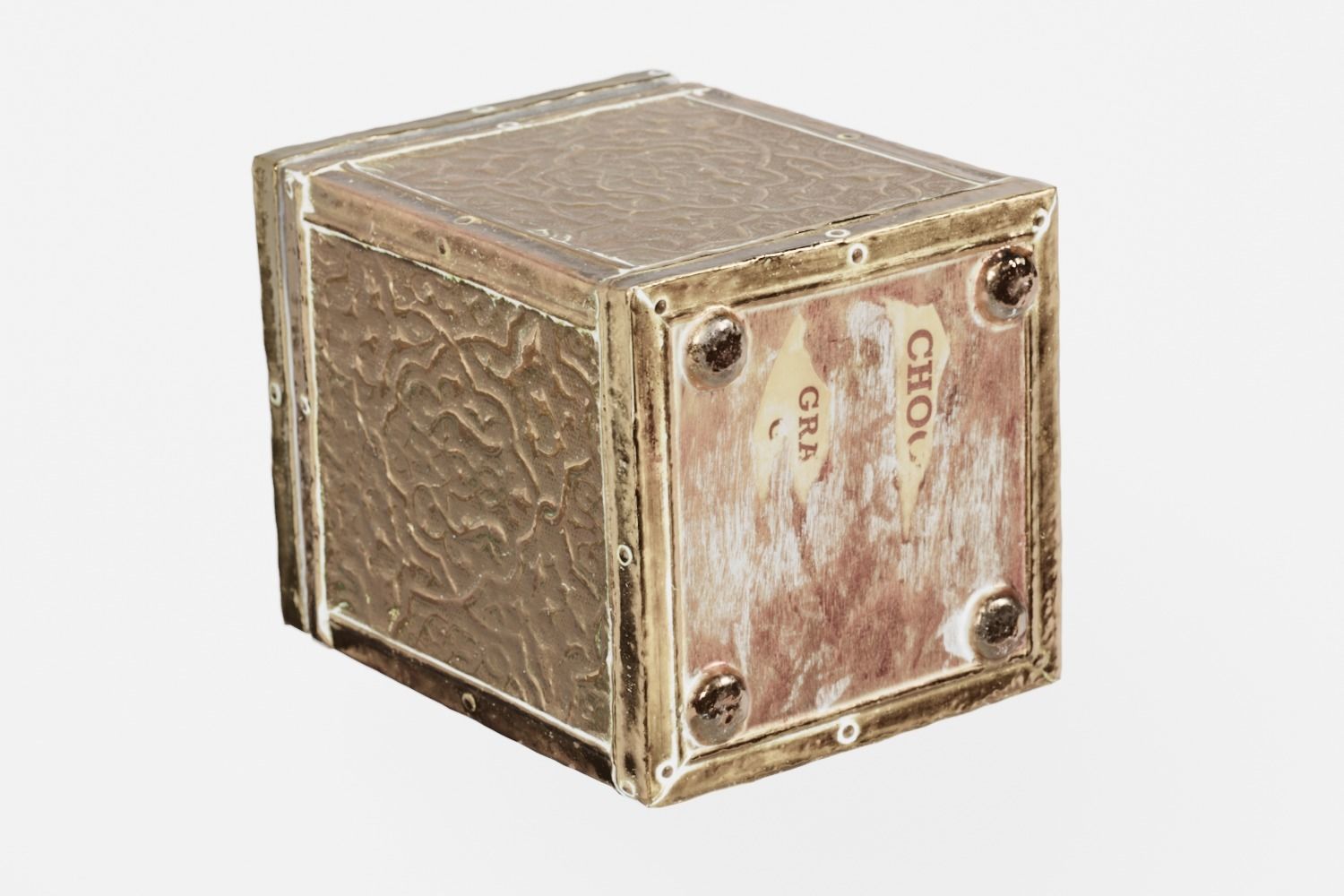 Brass Tea Box Engraved photogrammetry scan PBR 4K textures Low-poly 3D model_5