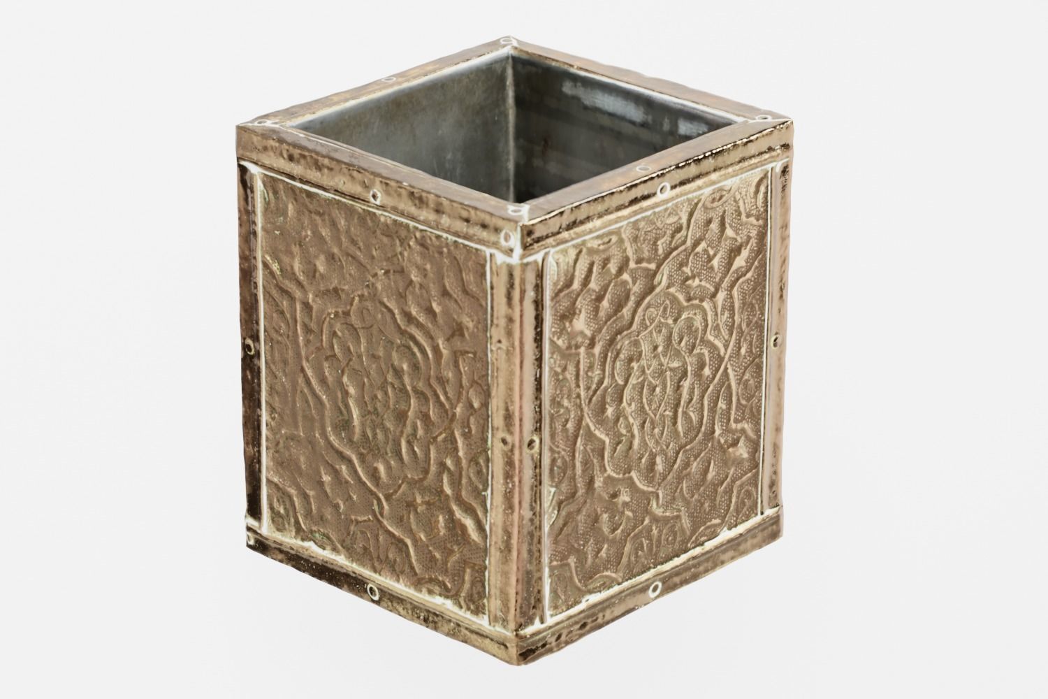 Brass Tea Box Engraved photogrammetry scan PBR 4K textures Low-poly 3D model_7