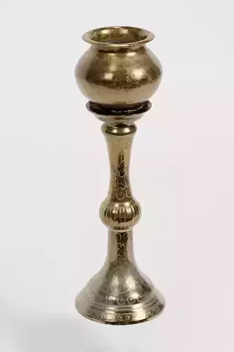 Brass Pot Stand Victorian photogrammetry scan PBR 4K textures