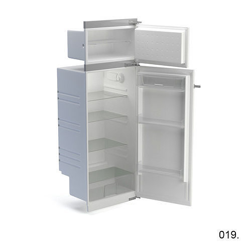 002 Kitchen Appliances 019 of 100 Interior Fridge Frigo 3D model