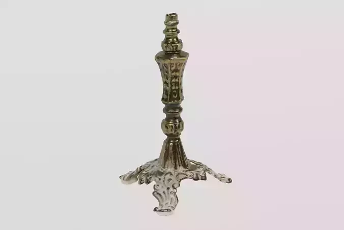 Brass Lamp Victorian Small  photogrammetry scan PBR 4K textures Low-poly 3D model
