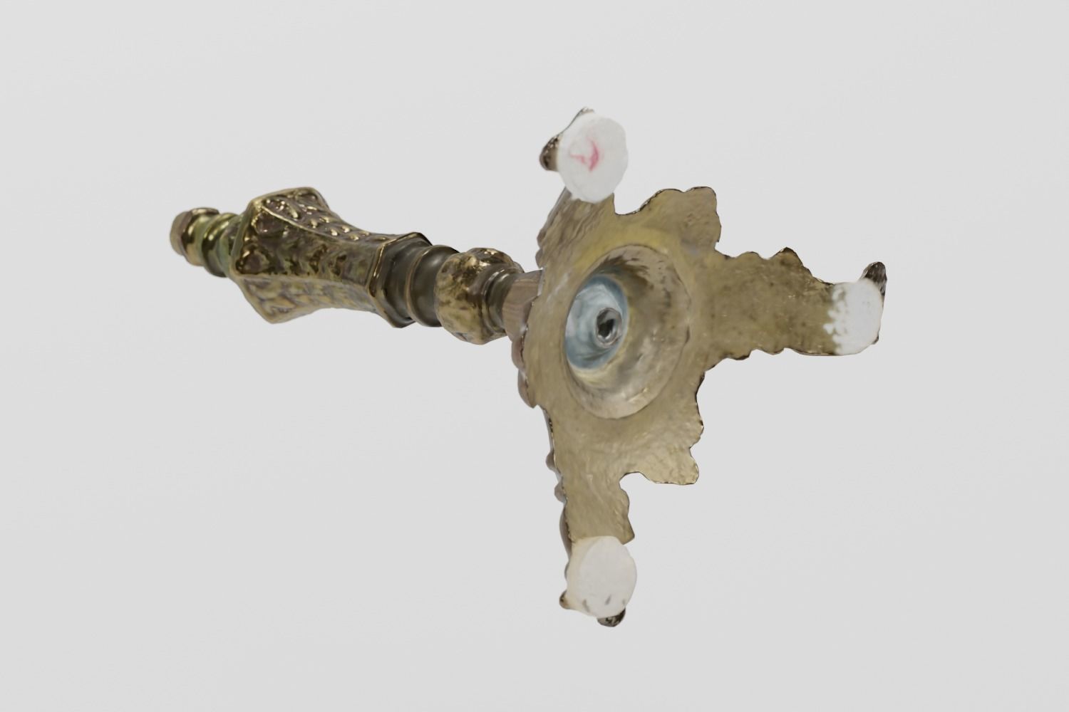 Brass Lamp Victorian Small  photogrammetry scan PBR 4K textures Low-poly 3D model_4