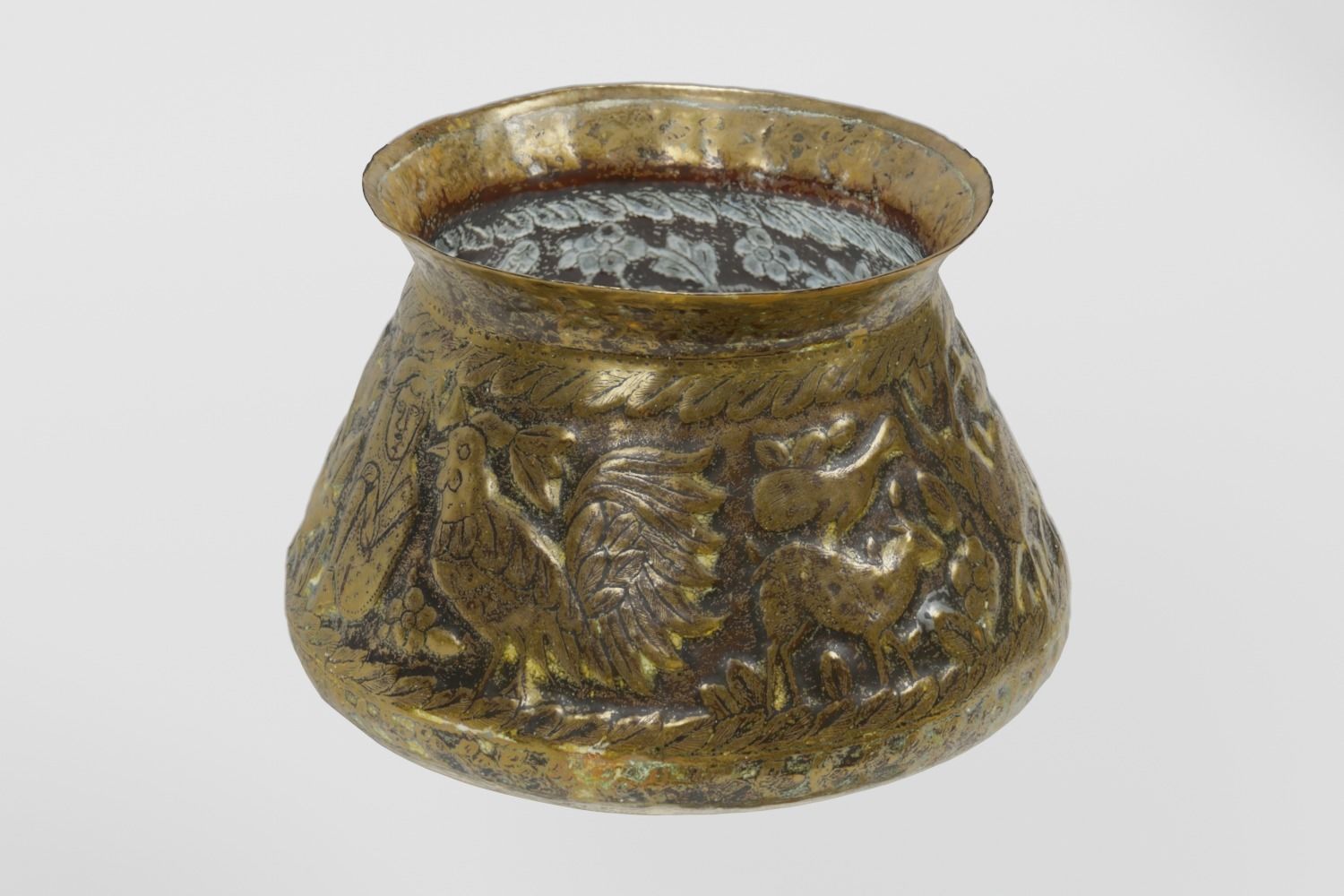 Brass Bowl Engraved Romanesque photogrammetry PBR 4K textures Low-poly 3D model_2